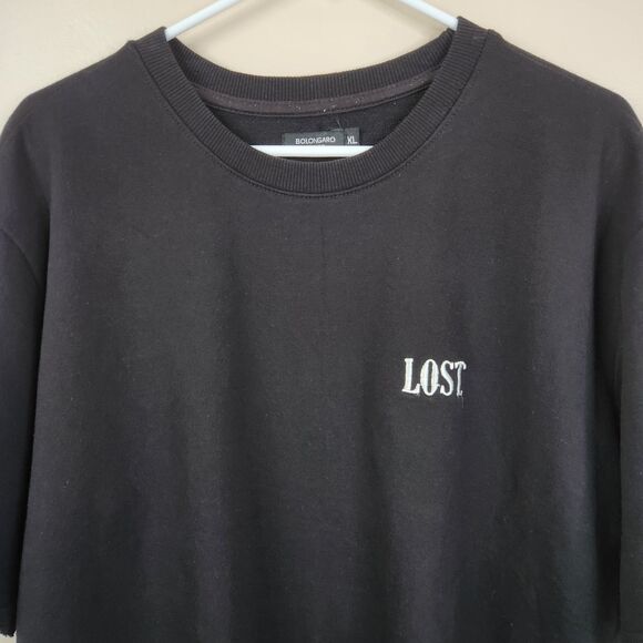 Bolongaro Trevor Oversized Roll Hem Short Sleeve Lost Sweatshirt Tee XL - Picture 2 of 6